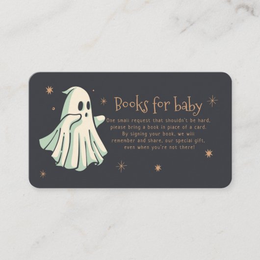 幽霊ハロウィーンスポオクタクタキュラーブックベビー エンクロージャーカード (正面)