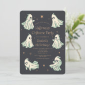 幽霊ハロウィーンスポオックタキュラーコスタムバースデーパーティー 招待状 (スタンド正面)