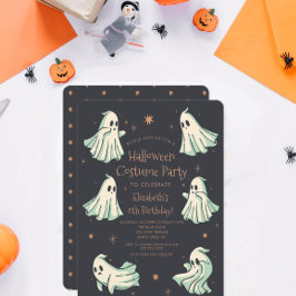 幽霊ハロウィーンスポオックタキュラーコスタムバースデーパーティー 招待状