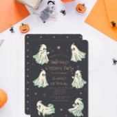 幽霊ハロウィーンスポオックタキュラーコスタムバースデーパーティー 招待状