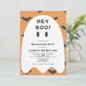 幽霊ハロウィーンニーイヤー誕生日招待状 招待状 (スタンド正面)