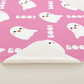 幽霊ハロウィーンブランケット、ホームデコールブランケット シェルパブランケット (3/4)