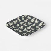 幽霊ハロウィーンベイビーシャワー ペーパープレート (傾斜あり)