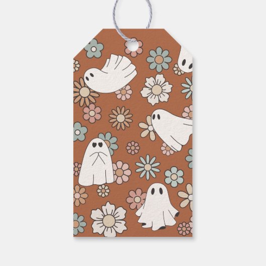 幽霊ハロウィーンベビーシャワーメッセージカード ギフトタグ (裏面)