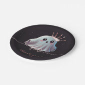 幽霊ハロウィーンベビーシャワーリトルブー ペーパープレート (アングル)