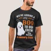 幽霊ハロウィーン妊娠告知パパ Tシャツ (正面)