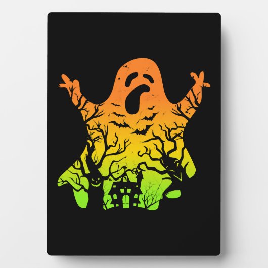 幽霊ハロウィーン幽霊ハロウィン不気味ハロウィーンG フォトプラーク (正面)
