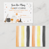 幽霊ハロウィーン推測いくつキャンディコーンのゲーム エンクロージャーカード (正面/裏面)