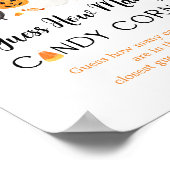 幽霊ハロウィーン推測いくつキャンディコーンのゲーム ポスター (角)