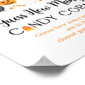 幽霊ハロウィーン推測いくつキャンディコーンのゲーム ポスター (角)