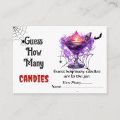 幽霊ハロウィーン推測キャンディゲームの数 エンクロージャーカード (正面)