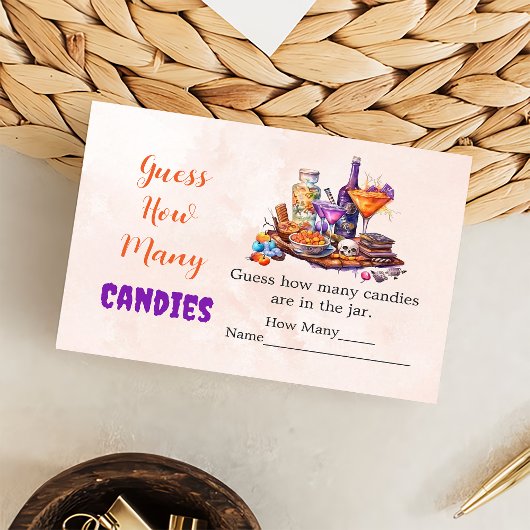 幽霊ハロウィーン推測キャンディゲームの数 エンクロージャーカード