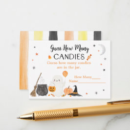 幽霊ハロウィーン推測キャンディゲームの数 エンクロージャーカード