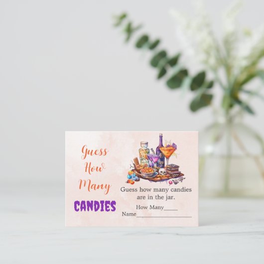 幽霊ハロウィーン推測キャンディゲームの数 エンクロージャーカード (スタンド正面)