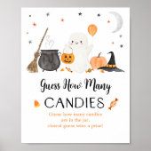 幽霊ハロウィーン推測キャンディゲームの数 ポスター (正面)