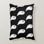 幽霊ハロウィーン白黒かわいいパターン アクセントクッション (正面(垂直))