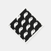 幽霊ハロウィーン白黒かわいいパターン スタンダードカクテルナプキン (角)