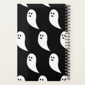 幽霊ハロウィーン白黒かわいいパターン プランナー手帳 (裏面)