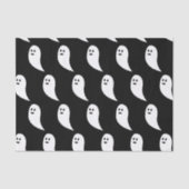 幽霊ハロウィーン白黒かわいいパターン 薄葉紙 (正面)
