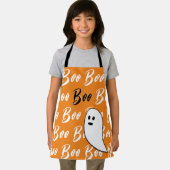 幽霊ハロウィーン白黒オレンジブー エプロン (インサイチュ)