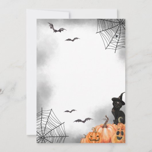 幽霊ハロウィーン誕生日パーティー 招待状 (裏面)