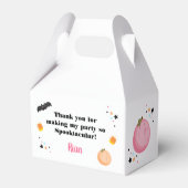 幽霊ハロウィーン誕生日ピンクスポオクタキュラパーティー フェイバーボックス (裏面サイド)