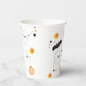 幽霊ハロウィーン誕生日ピンクスポオクタキュラパーティー 紙コップ (左)