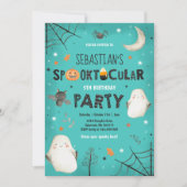幽霊ハロウィーン誕生日招待状スプークタクラパーティー 招待状 (正面)