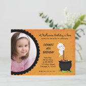 幽霊ハロウィーン誕生日 招待状 (スタンド正面)