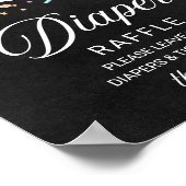 幽霊ハロウィーン赤ちゃんシャワーおむつラッフルサイン ポスター (角)