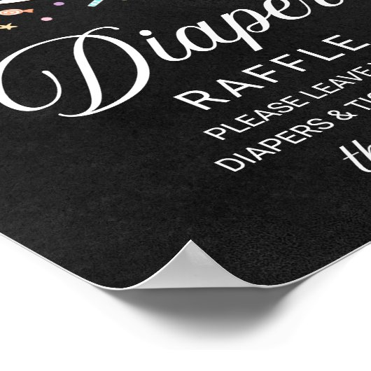 幽霊ハロウィーン赤ちゃんシャワーおむつラッフルサイン ポスター (角)