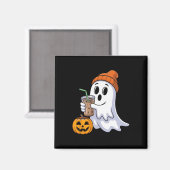 幽霊ハロウィーン飲みコーヒー幽霊アイスコーヒーP マグネット (正面/裏面)