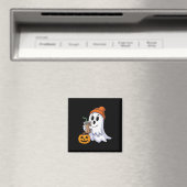 幽霊ハロウィーン飲みコーヒー幽霊アイスコーヒーP マグネット (インサイチュ (食洗機))