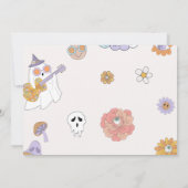 幽霊ハロウィーン2つの不気味グルービー誕生日写真 招待状 (裏面)