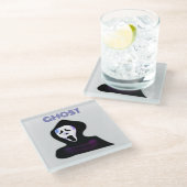 幽霊ハロウィーン ガラスコースター (アングル)