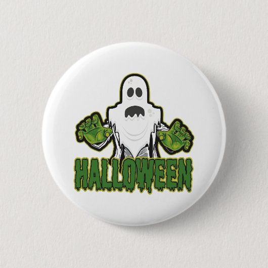 幽霊ハロウィーン 缶バッジ (正面)
