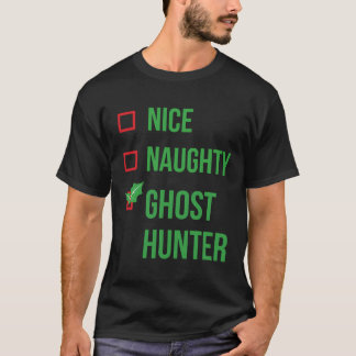 幽霊ハンターおもしろいパジャマクリスマスプレゼント Tシャツ
