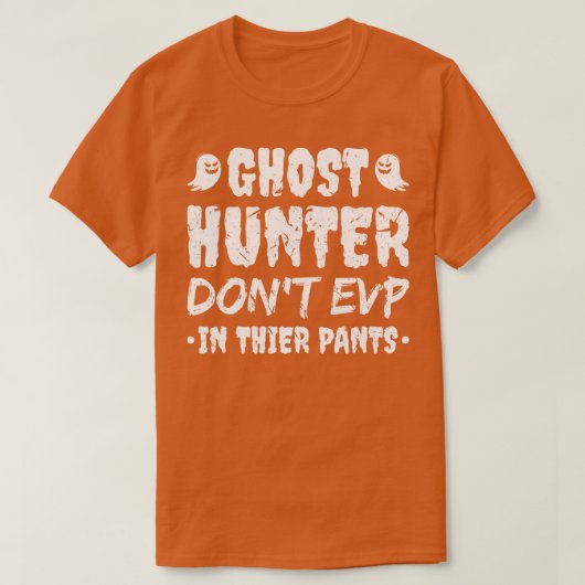 幽霊ハンターおもしろい研究者 Tシャツ (デザイン正面)
