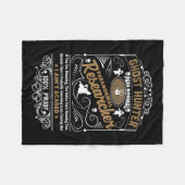 幽霊ハンターパラノルマルヴィンテージウイスキースタイルデシ フリースブランケット (正面(横))