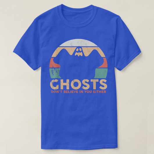 幽霊ハンター信じ幽霊たちはPに入らない Tシャツ (デザイン正面)