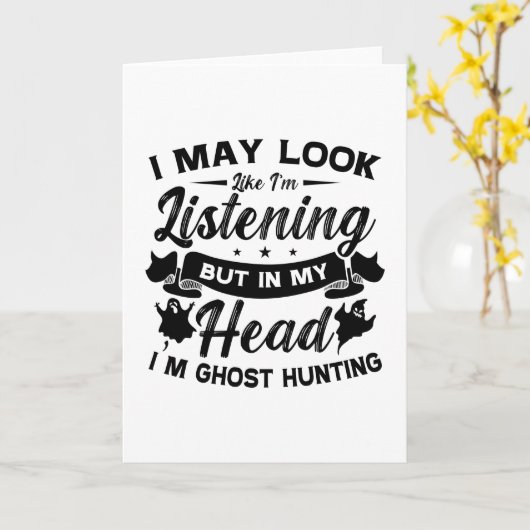 幽霊ハンター狩り私の頭の幽霊狩り カード (黄色い花)