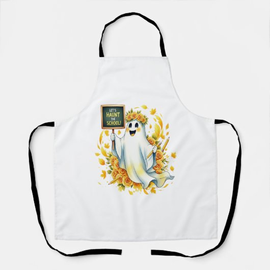 幽霊ハントスクールハロウィーン エプロン (正面)