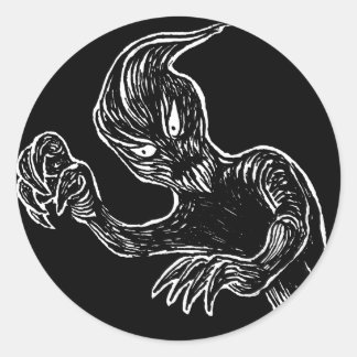 幽霊バッジラウンドステッカー ラウンドシール