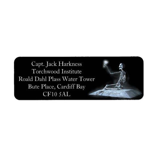 幽霊バラ差出人住所ラベル ラベル (正面)