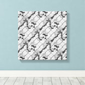 幽霊バラ登山チェーンリンクフェンスシームレスPa キャンバスプリント (インサイチュ (ウッドフロア))