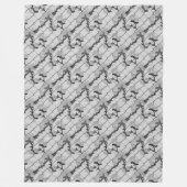 幽霊バラ登山チェーンリンクフェンスシームレスPa フリースブランケット (正面)