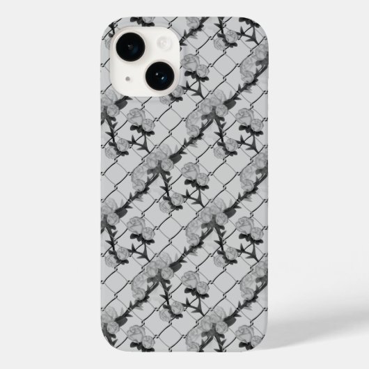 幽霊バラ登山チェーンリンクフェンスシームレスPa Case-Mate iPhoneケース (裏面)