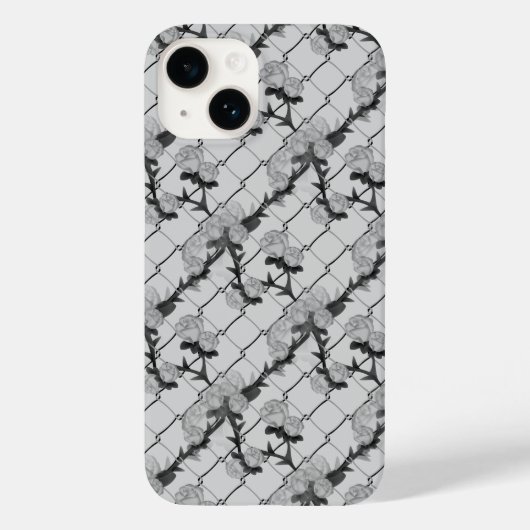 幽霊バラ登山チェーンリンクフェンスシームレスPa Case-Mate iPhoneケース (裏面)