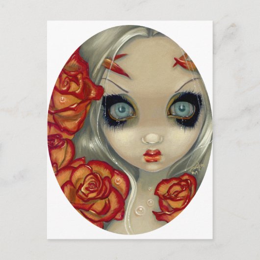 「幽霊バラ」はがきき ポストカード (正面)