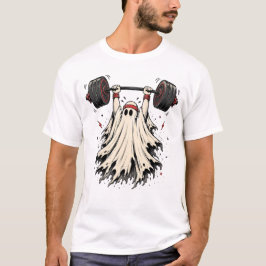 幽霊バーベルファンキージムフィットネスハロウィン Tシャツ